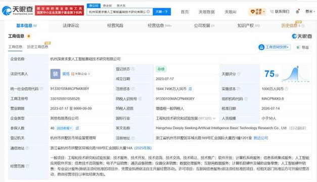 于2023年7月,为裴湉,经营范围包括人工智能应用软件开发